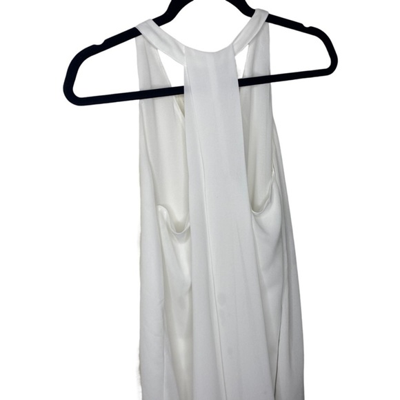 SOLEMIO White Mini Dress with Deep V-neck - Small - Picture 5 of 8